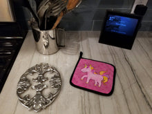 Load image into Gallery viewer, Unicorn Watercolor Pot Holders - Set of 2 - Heat-Resistant Kitchen Essentials BB7408PTHD