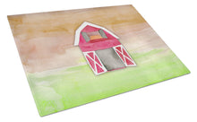 Load image into Gallery viewer, Barn Watercolor Glass Cutting Boards – Durable, Decorative Kitchen Art Large BB7409LCB