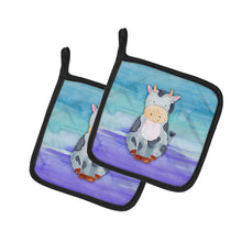 Load image into Gallery viewer, Cow Watercolor Pot Holders - Set of 2 - Heat-Resistant Kitchen Essentials BB7412PTHD