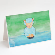 Load image into Gallery viewer, Sheep Lamb Watercolor Greeting Cards -  Blank Note Cards – 8-Pack of Artist-Designed Cards with Envelopes
