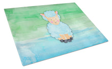 Load image into Gallery viewer, Sheep Lamb Watercolor Glass Cutting Boards – Durable, Decorative Kitchen Art Large BB7414LCB