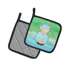 Load image into Gallery viewer, Sheep Lamb Watercolor Pot Holders - Set of 2 - Heat-Resistant Kitchen Essentials BB7414PTHD