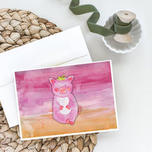 Load image into Gallery viewer, Pig Watercolor Greeting Cards -  Blank Note Cards – 8-Pack of Artist-Designed Cards with Envelopes