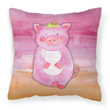 Load image into Gallery viewer, Pig Watercolor Fabric Decorative Pillow BB7416PW1818