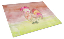 Load image into Gallery viewer, Rooster Watercolor Glass Cutting Boards – Durable, Decorative Kitchen Art Large BB7417LCB