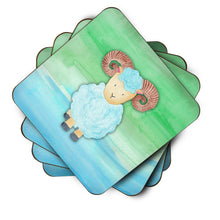 Load image into Gallery viewer, Ram Sheep Watercolor Foam Coaster  BB7418FC