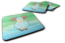 Load image into Gallery viewer, Ram Sheep Watercolor Foam Coaster  BB7418FC