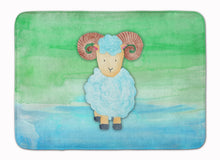 Load image into Gallery viewer, Ram Sheep Watercolor Machine Washable Memory Foam Mat BB7418RUG