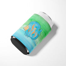 Load image into Gallery viewer, Blue Fish Watercolor Can or Bottle Hugger BB7419CC
