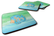 Load image into Gallery viewer, Blue Fish Watercolor Foam Coaster  BB7419FC
