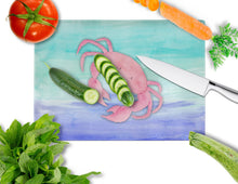 Load image into Gallery viewer, Crab Watercolor Glass Cutting Boards – Durable, Decorative Kitchen Art Large BB7420LCB