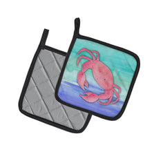Load image into Gallery viewer, Crab Watercolor Pot Holders - Set of 2 - Heat-Resistant Kitchen Essentials BB7420PTHD
