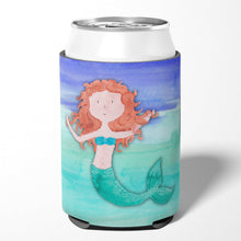 Load image into Gallery viewer, Ginger Mermaid Watercolor Can or Bottle Hugger BB7421CC