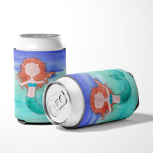 Load image into Gallery viewer, Ginger Mermaid Watercolor Can or Bottle Hugger BB7421CC