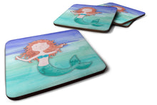Load image into Gallery viewer, Ginger Mermaid Watercolor Foam Coaster  BB7421FC