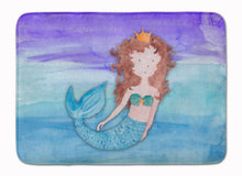 Load image into Gallery viewer, Brunette Mermaid Watercolor Machine Washable Memory Foam Mat BB7422RUG