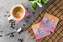 Load image into Gallery viewer, Blonde Mermaid Watercolor Foam Coaster  BB7423FC
