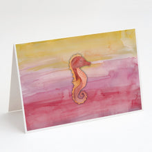 Load image into Gallery viewer, Seahorse Watercolor Greeting Cards -  Blank Note Cards – 8-Pack of Artist-Designed Cards with Envelopes