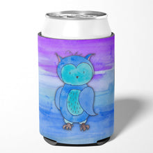 Load image into Gallery viewer, Blue Owl Watercolor Can or Bottle Hugger BB7426CC