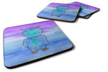 Load image into Gallery viewer, Blue Owl Watercolor Foam Coaster  BB7426FC
