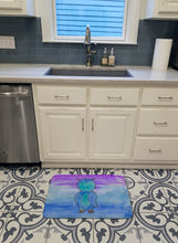 Load image into Gallery viewer, Blue Owl Watercolor Machine Washable Memory Foam Mat BB7426RUG