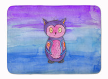 Load image into Gallery viewer, Pink and Purple Owl Watercolor Machine Washable Memory Foam Mat BB7427RUG