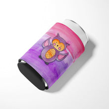 Load image into Gallery viewer, Pink and Purple Owl Watercolor Can or Bottle Hugger BB7428CC