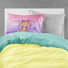 Load image into Gallery viewer, Pink and Purple Owl Watercolor Fabric Standard Pillowcase – Artistic Decorative Front, White Back BB7428PILLOWCASE