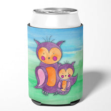Load image into Gallery viewer, Momma and Baby Owl Watercolor Can or Bottle Hugger BB7430CC