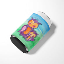 Load image into Gallery viewer, Momma and Baby Owl Watercolor Can or Bottle Hugger BB7430CC