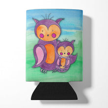 Load image into Gallery viewer, Momma and Baby Owl Watercolor Can or Bottle Hugger BB7430CC