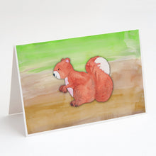 Load image into Gallery viewer, Squirrel Watercolor Greeting Cards -  Blank Note Cards – 8-Pack of Artist-Designed Cards with Envelopes