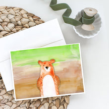 Load image into Gallery viewer, Bear Watercolor Greeting Cards -  Blank Note Cards – 8-Pack of Artist-Designed Cards with Envelopes