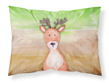 Load image into Gallery viewer, Deer Watercolor Fabric Standard Pillowcase – Artistic Decorative Front, White Back BB7435PILLOWCASE