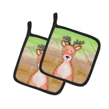 Load image into Gallery viewer, Deer Watercolor Pot Holders - Set of 2 - Heat-Resistant Kitchen Essentials BB7435PTHD