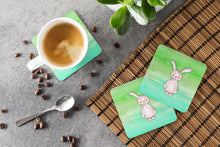 Load image into Gallery viewer, Bunny Rabbit Watercolor Foam Coaster  BB7437FC