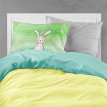 Load image into Gallery viewer, Bunny Rabbit Watercolor Fabric Standard Pillowcase – Artistic Decorative Front, White Back BB7437PILLOWCASE