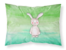 Load image into Gallery viewer, Bunny Rabbit Watercolor Fabric Standard Pillowcase – Artistic Decorative Front, White Back BB7437PILLOWCASE
