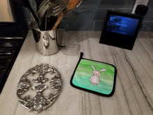 Load image into Gallery viewer, Bunny Rabbit Watercolor Pot Holders - Set of 2 - Heat-Resistant Kitchen Essentials BB7437PTHD