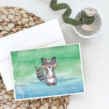 Load image into Gallery viewer, Raccoon Watercolor Greeting Cards -  Blank Note Cards – 8-Pack of Artist-Designed Cards with Envelopes