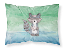 Load image into Gallery viewer, Raccoon Watercolor Fabric Standard Pillowcase – Artistic Decorative Front, White Back BB7438PILLOWCASE