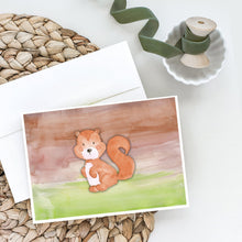 Load image into Gallery viewer, Squirrel Watercolor Greeting Cards -  Blank Note Cards – 8-Pack of Artist-Designed Cards with Envelopes