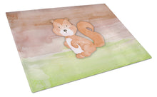 Load image into Gallery viewer, Squirrel Watercolor Glass Cutting Boards – Durable, Decorative Kitchen Art Large BB7439LCB