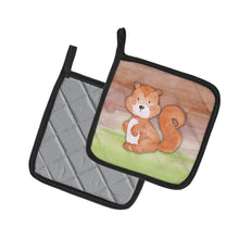 Load image into Gallery viewer, Squirrel Watercolor Pot Holders - Set of 2 - Heat-Resistant Kitchen Essentials BB7439PTHD