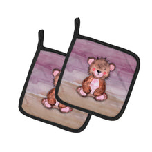 Load image into Gallery viewer, Bear Cub Watercolor Pot Holders - Set of 2 - Heat-Resistant Kitchen Essentials BB7441PTHD