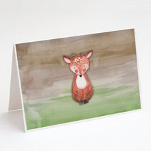 Load image into Gallery viewer, Baby Deer Watercolor Greeting Cards -  Blank Note Cards – 8-Pack of Artist-Designed Cards with Envelopes