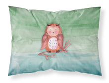 Load image into Gallery viewer, Brown Owl Watercolor Fabric Standard Pillowcase – Artistic Decorative Front, White Back BB7443PILLOWCASE