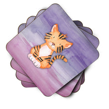 Load image into Gallery viewer, Tiger Cub Watercolor Foam Coaster  BB7444FC