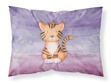 Load image into Gallery viewer, Tiger Cub Watercolor Fabric Standard Pillowcase – Artistic Decorative Front, White Back BB7444PILLOWCASE