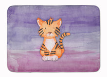 Load image into Gallery viewer, Tiger Cub Watercolor Machine Washable Memory Foam Mat BB7444RUG